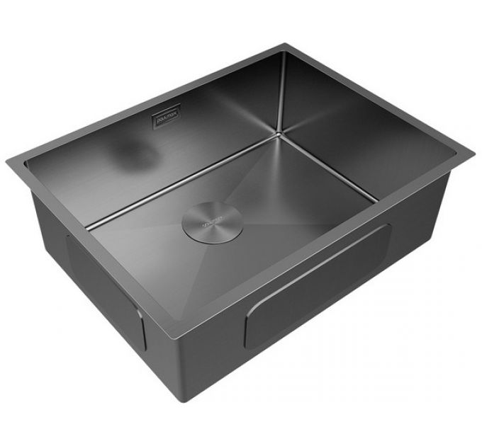 Мойка Paulmark Next 58 uni PM215844-GM, вороненая сталь