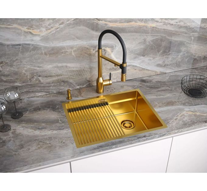 Мойка Paulmark Next-pro 58 uni PM705845-BG, брашированное золото