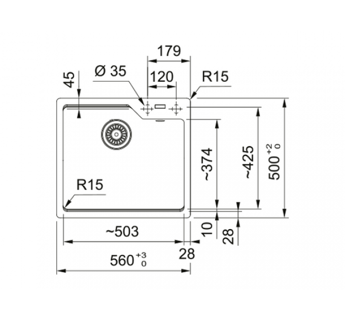 Мойка Franke UBG 610-56, оникс (114.0595.378)