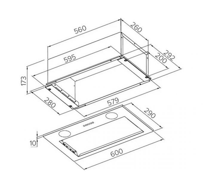 Вытяжка MEFERI INBOX60BK POWER