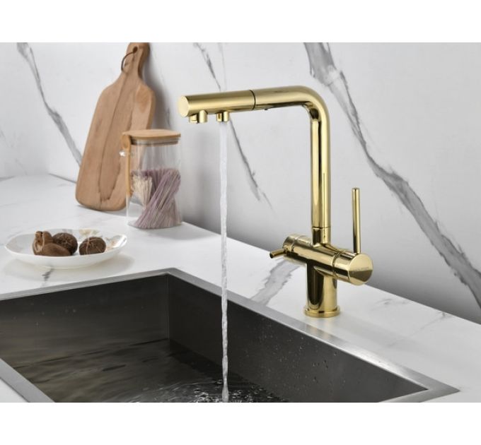 Смеситель Paulmark Serpentine Se213222-G, золото