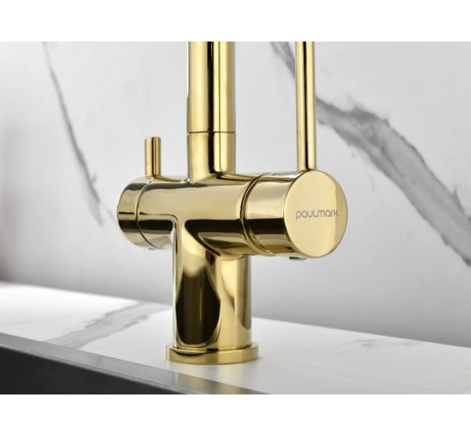 Смеситель Paulmark Serpentine Se213222-G, золото