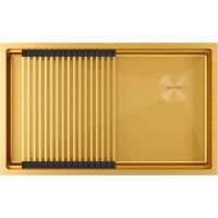 Мойка Paulmark Next-pro 74 uni PM707445-BG, брашированное золото