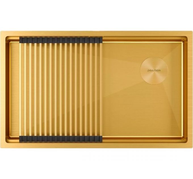Мойка Paulmark Next-pro 74 uni PM707445-BG, брашированное золото
