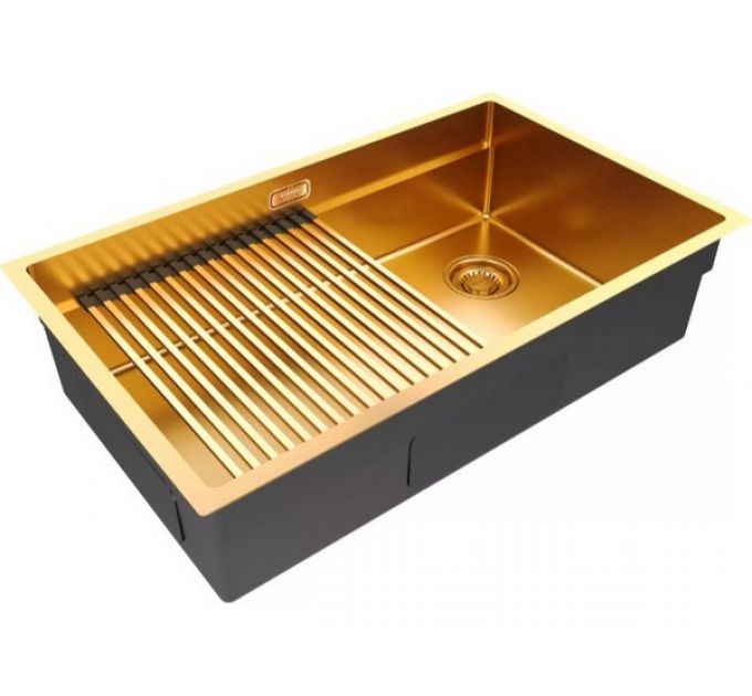 Мойка Paulmark Next-pro 74 uni PM707445-BG, брашированное золото