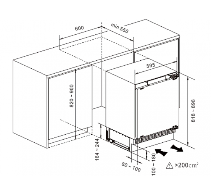 Холодильная камера Kuppersberg RBU 814 встраиваемая