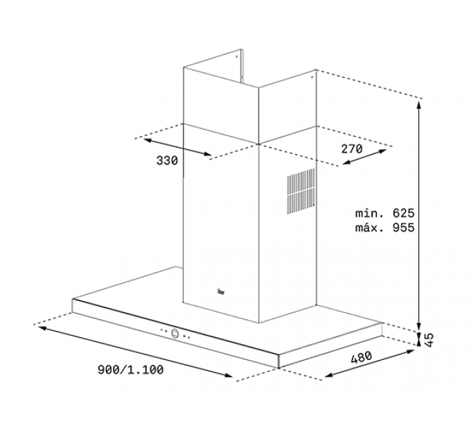 Вытяжка Teka PerfectA4 DLH 985 T (40437100)