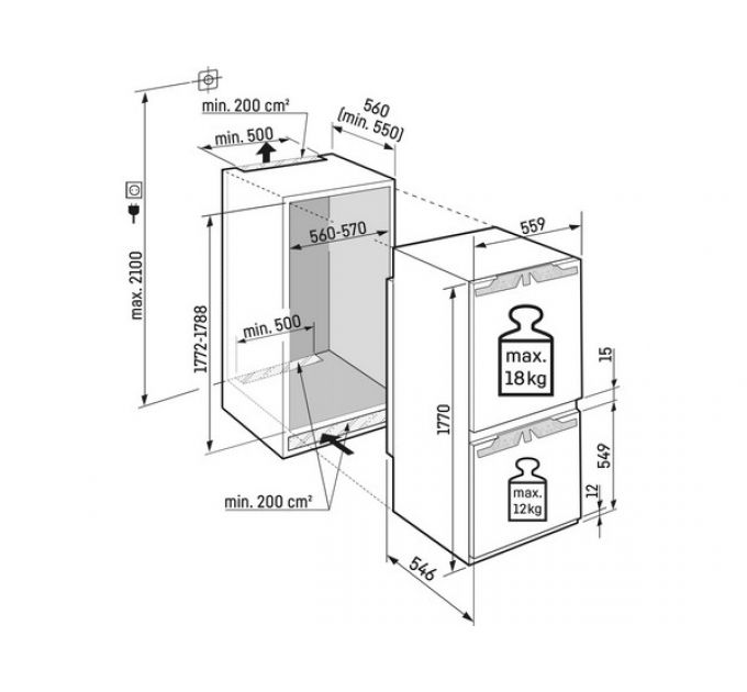 Холодильник Liebherr ICBc 5122-22 001 встраиваемый