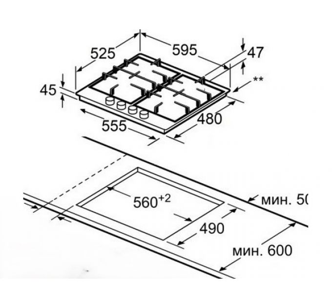 Варочная панель Jacky's JH GI623 газовая