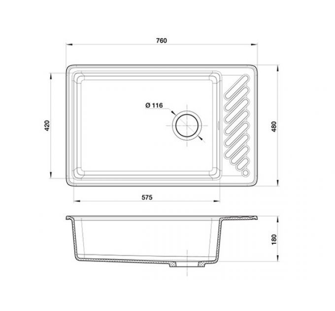 Мойка GRANFEST GF-ZL-51 песочный
