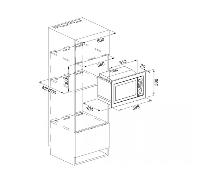 СВЧ - печь Franke FMW 250 CR2 G BK (131.0391.304)