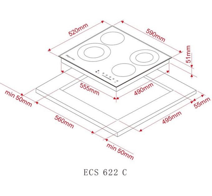 Варочная панель Kuppersberg ECS 622 C электрическая