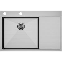 Мойка Paulmark Kroner-edge 78F PM777851-BSL, брашированная нерж. сталь