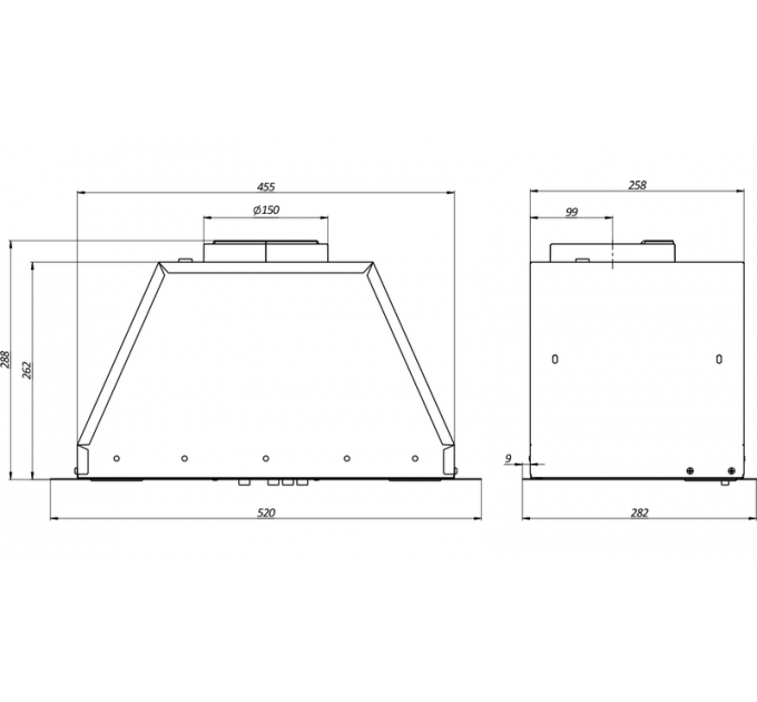 Вытяжка Elikor Flat 52П-650-К3Д черный