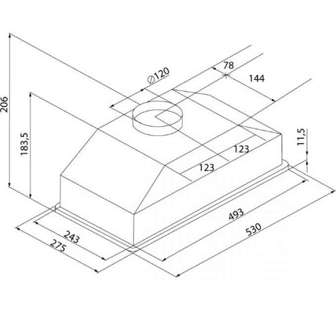 Вытяжка KRONA KATE 600 GLASS black PB
