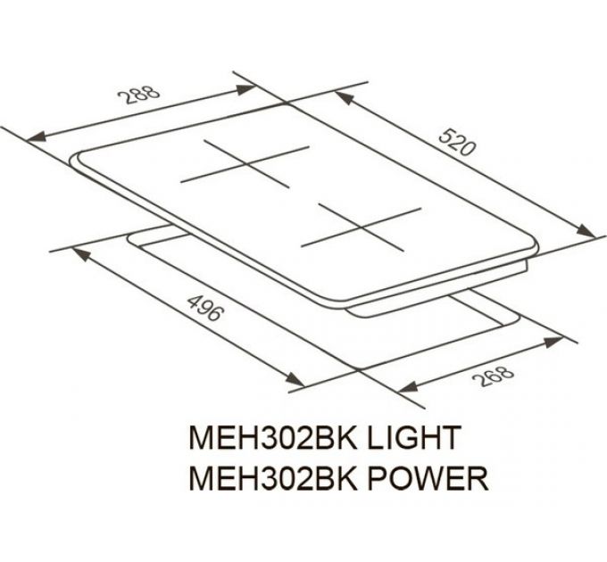 Варочная панель MEFERI MEH302BK POWER электрическая