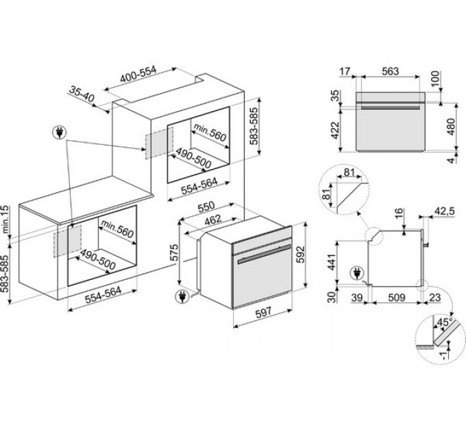 Духовой шкаф SMEG SO6604M2PNR с СВЧ