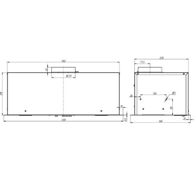 Вытяжка Elikor Cube 60П-1000-К3Д бежевый