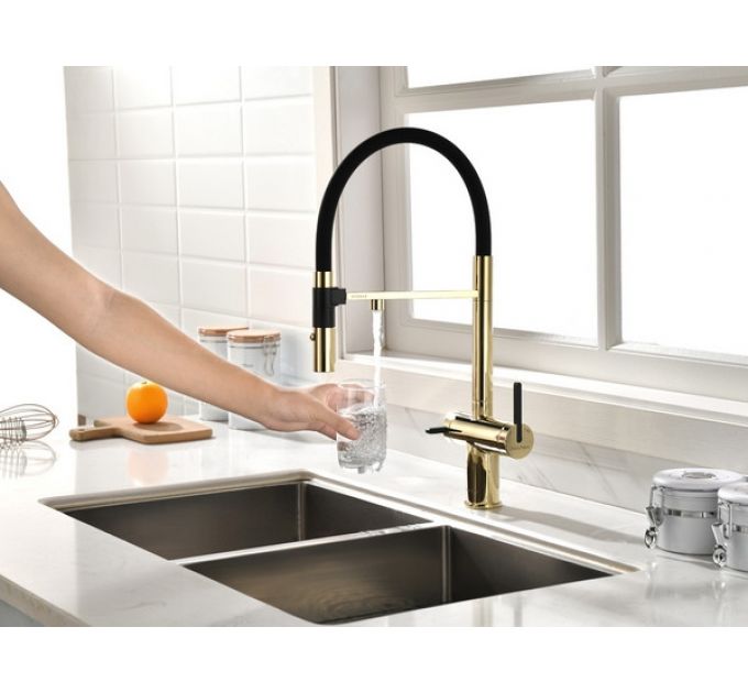 Смеситель Paulmark Gravity Gr213888-G, золото