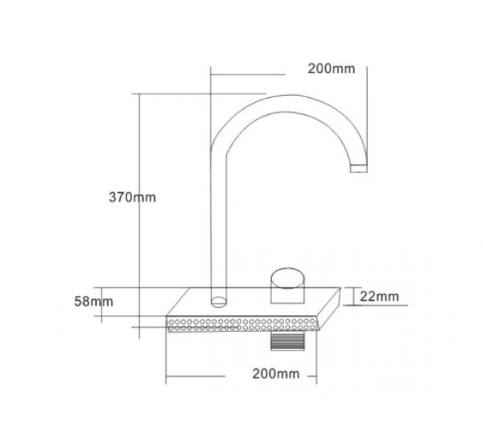 Смеситель Handmade SUS130-017F, нерж.сталь, с водопадом