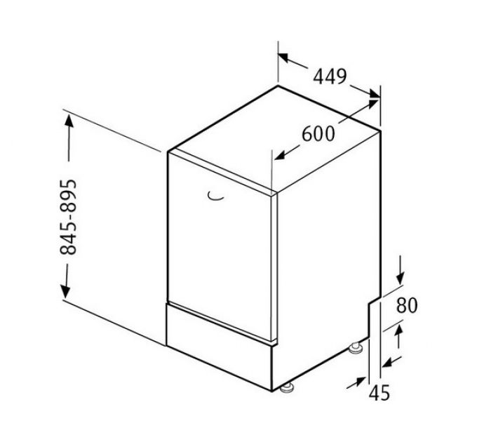 Посудомоечная машина KRONA RIVA 45 FS WH отдельностоящая