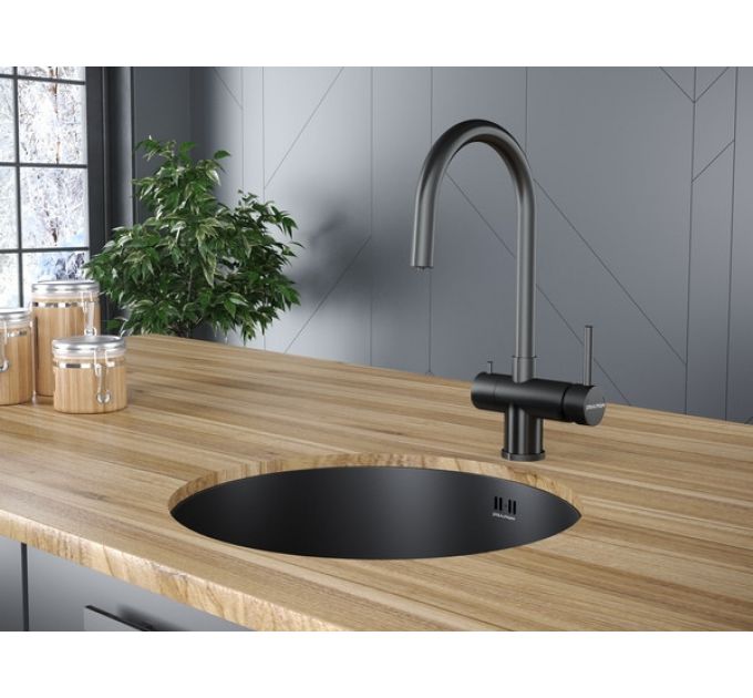 Смеситель Paulmark Heller He213218-GM, вороненая сталь