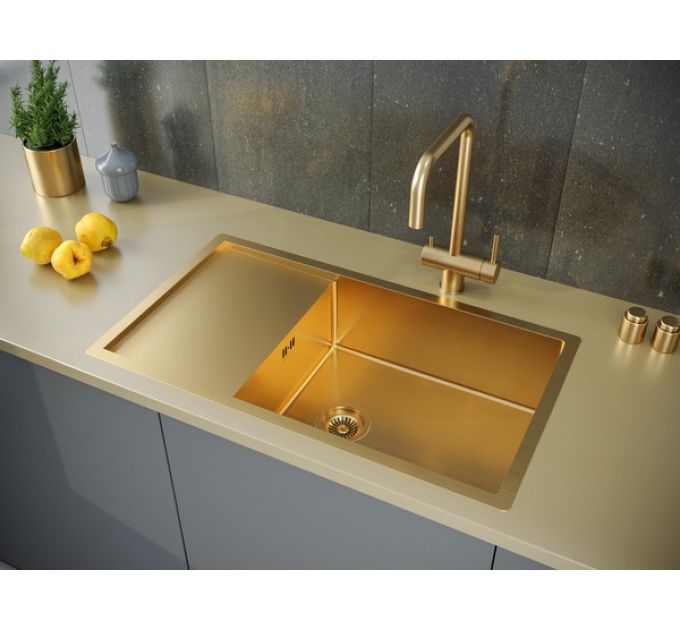 Мойка Paulmark Kroner 75 PM217551-BG, брашированное золото