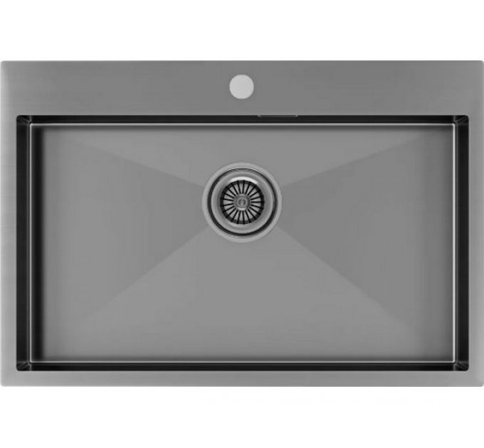 Мойка Paulmark Kroner 75 PM217551-GM, вороненая сталь