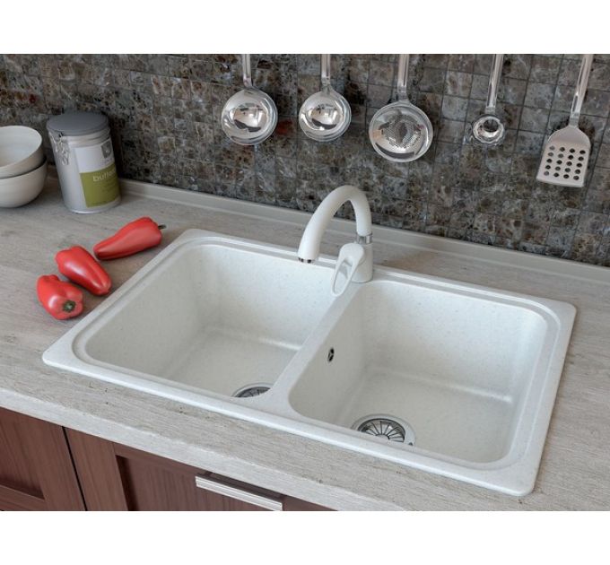 Мойка Gamma Stone GS-12 белый 331