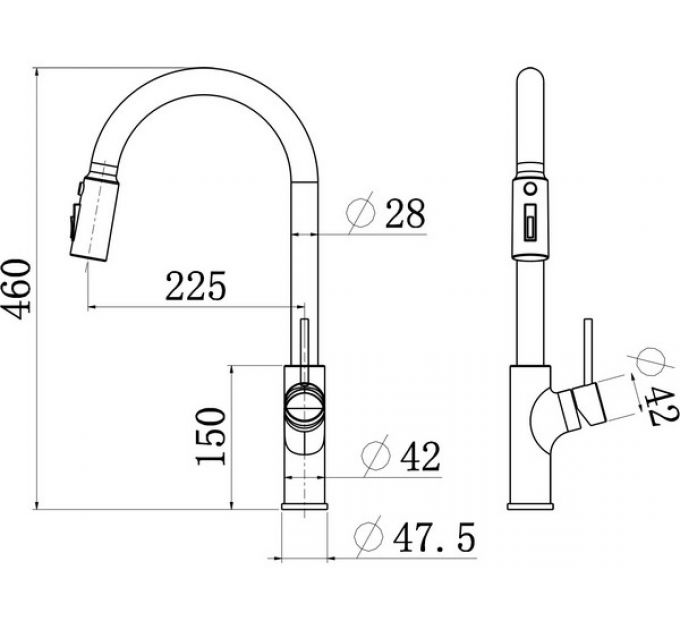 Смеситель Longran Techno LM2171 Stanless Steel