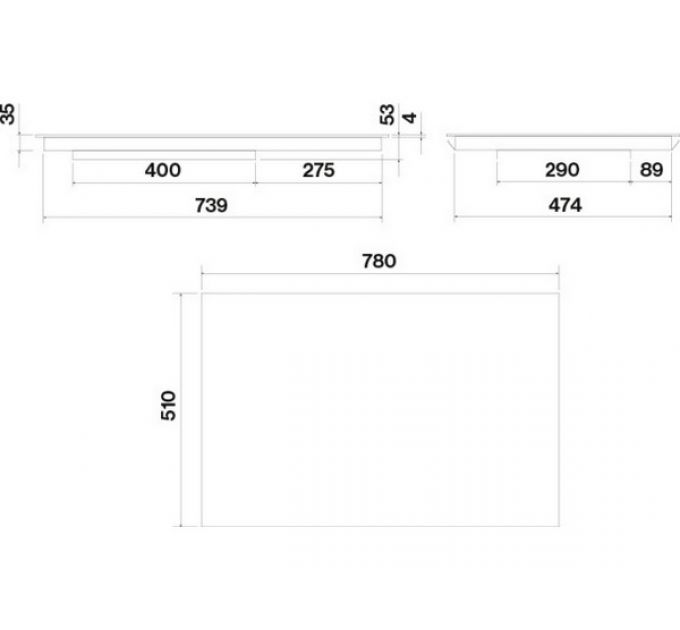 Варочная панель Falmec PIANO INDUZIONE 78x51 индукционная