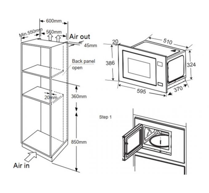 СВЧ - печь MEFERI MMO6025BK ULTRA