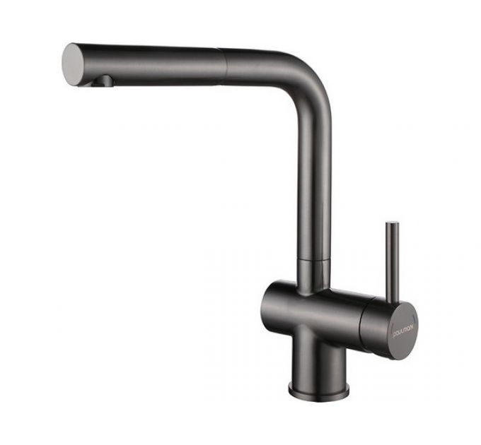 Смеситель Paulmark Dosse Do214418-GM, вороненая сталь