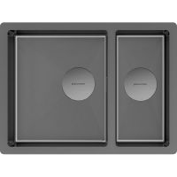 Мойка Paulmark Next 58/2S uni PM225844-GM, вороненая сталь