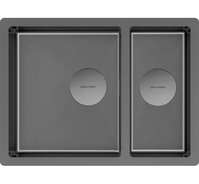 Мойка Paulmark Next 58/2S uni PM225844-GM, вороненая сталь