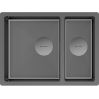 Мойка Paulmark Next 58/2S uni PM225844-GM, вороненая сталь
