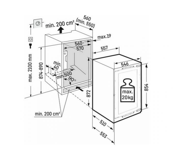 Винный шкаф Liebherr EWTdf 1653-26 001 Vinidor встраиваемый