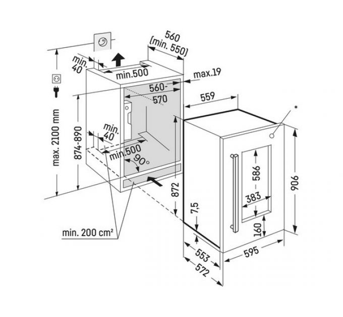 Винный шкаф Liebherr EWTdf 1653-26 001 Vinidor встраиваемый