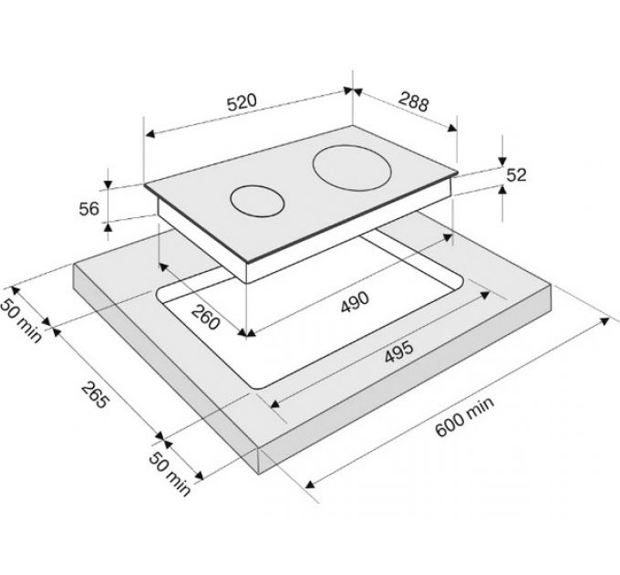 Варочная панель KRONA MAGIER 30 BL 2BTK индукционная