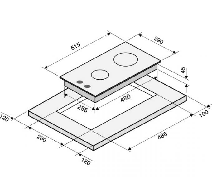 Варочная панель KRONA HAGEL 30 BL газовая