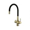 Смеситель Paulmark Salix Sa213419-G, золото, черный шланг