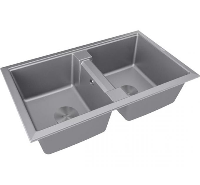 Мойка Paulmark Tandem 80/2 PM238150-GRM, серый металлик