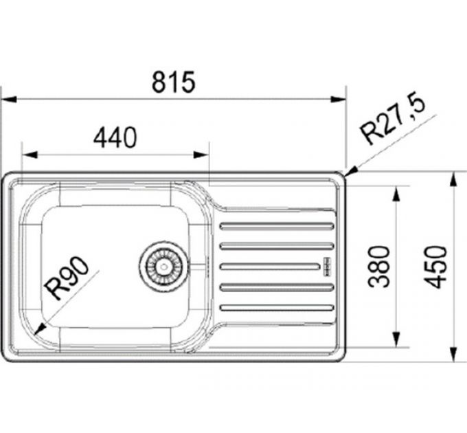 Мойка Franke LNX 611-82, стоп-вент. (101.0736.118)