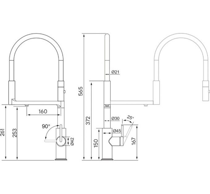 Смеситель Paulmark Tornado To213402-WH (431), белый матовый