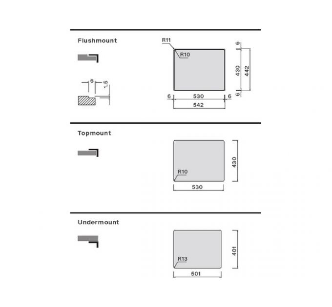 Мойка Falmec Como 50 Copper PVD