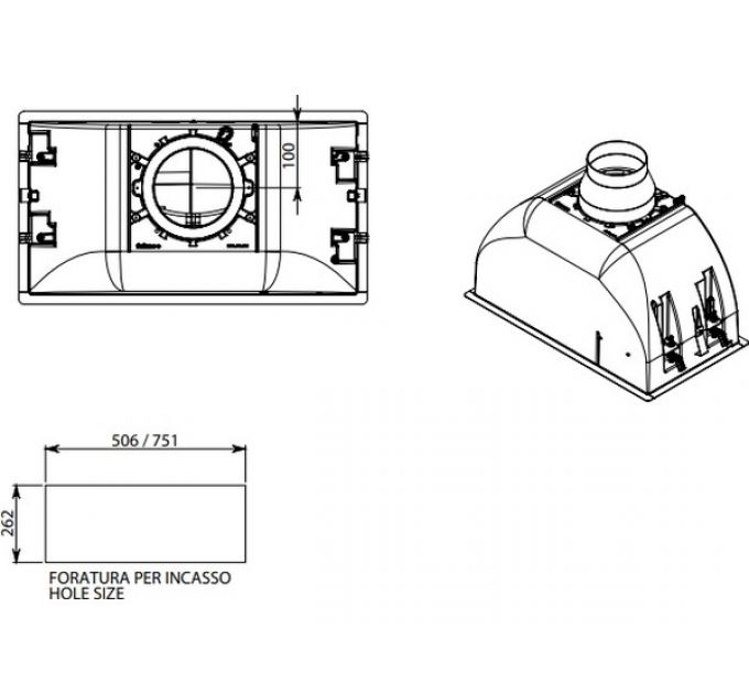 Вытяжка Falmec BUILT-IN 70 MAX BK