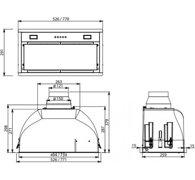 Вытяжка Falmec BUILT-IN 70 MAX BK