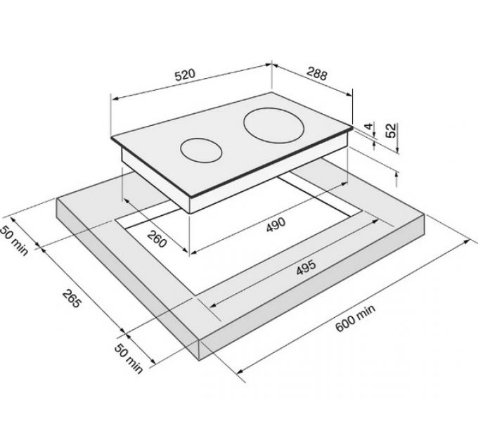 Варочная панель KRONA FORTE 30 BL индукционная