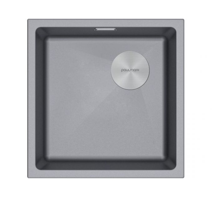 Мойка Paulmark Lumi 45uni-skew LU45SK-GRM, серый металлик