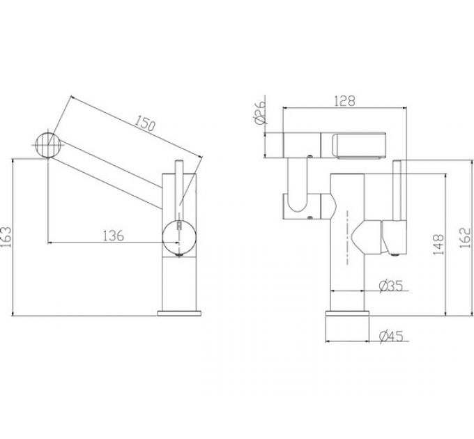Смеситель Longran Techno LM1111 GunGrey
